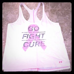 White breast cancer tank top